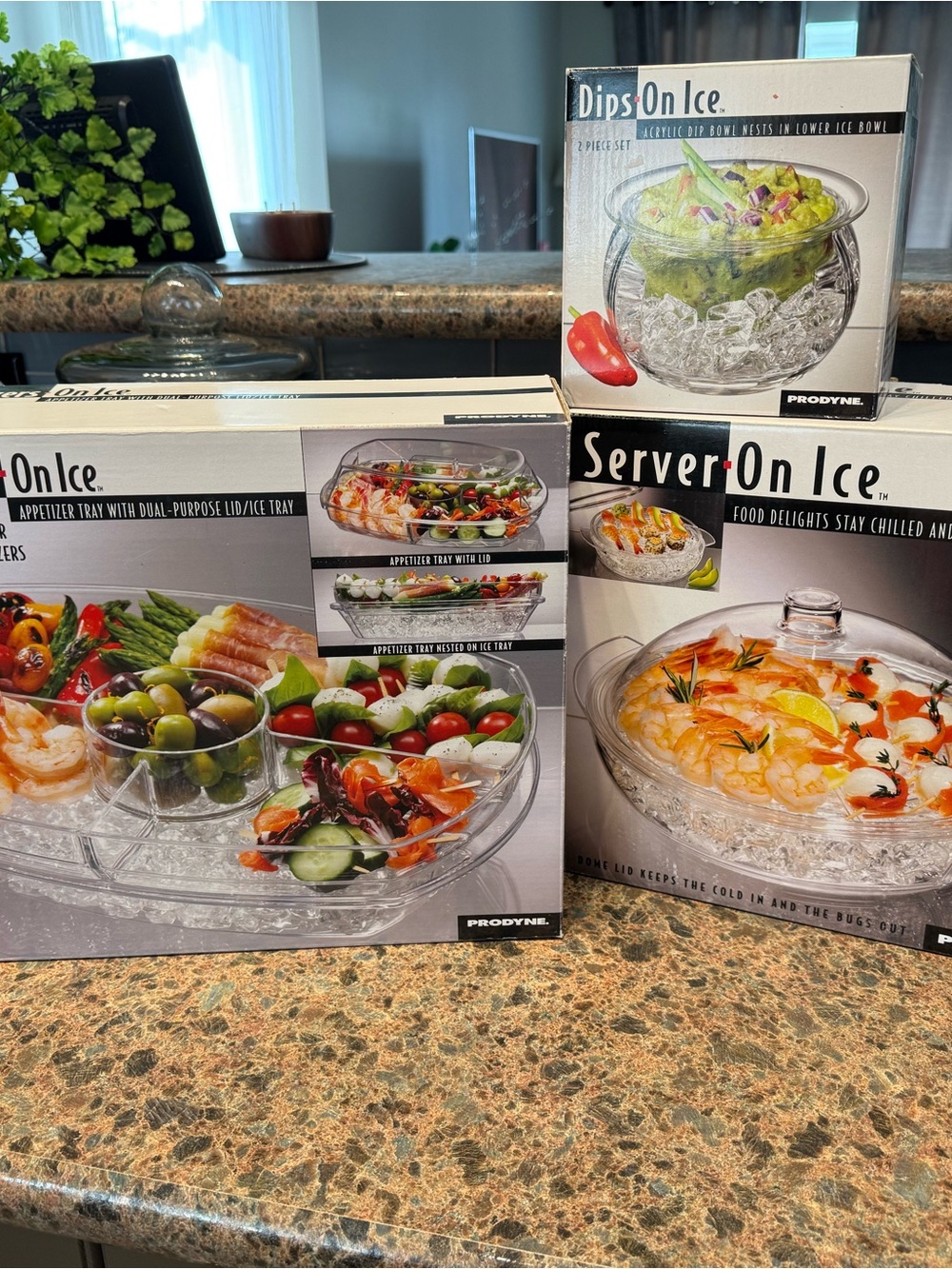Prodyne Server On Ice Clear Acrylic Serving Bowl Set - Clear